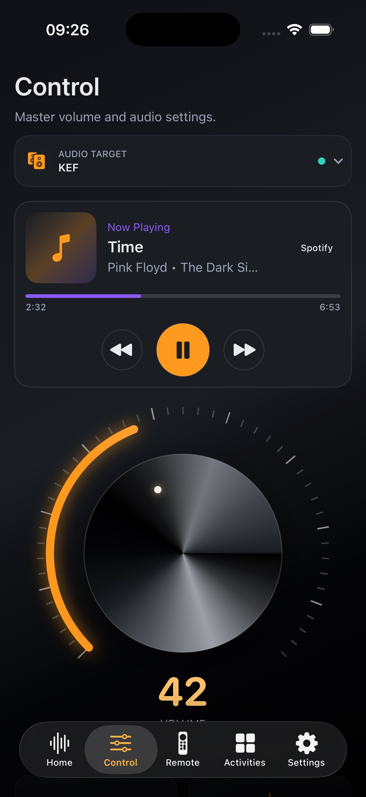 Tactra tactile volume control on iPhone