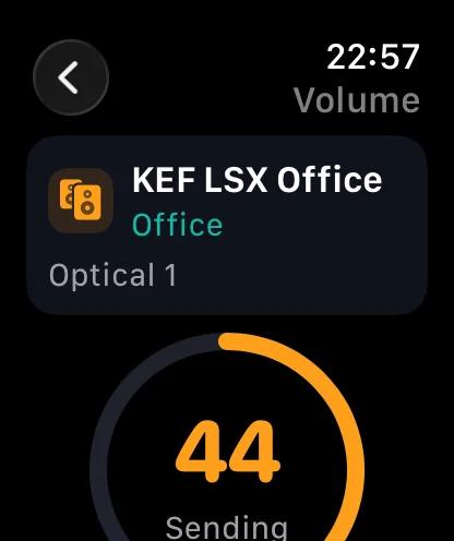 Tactra volume control on Apple Watch